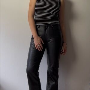 Vintage Y2K Old Navy Black Leather Pants